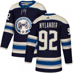 Men's Adidas Columbus Blue Jackets Alexander Nylander Navy Alternate Jersey - Authentic