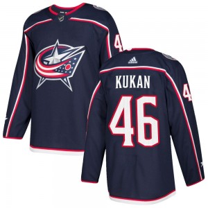 Youth Adidas Columbus Blue Jackets Dean Kukan Navy Home Jersey - Authentic