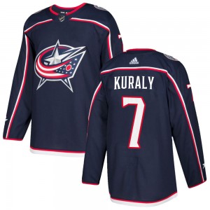 Youth Adidas Columbus Blue Jackets Sean Kuraly Navy Home Jersey - Authentic