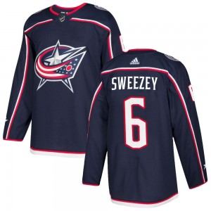 Youth Adidas Columbus Blue Jackets Billy Sweezey Navy Home Jersey - Authentic