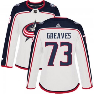 Women's Adidas Columbus Blue Jackets Jet Greaves White Away Jersey - Authentic