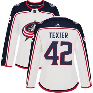 Women's Adidas Columbus Blue Jackets Alexandre Texier White Away Jersey - Authentic