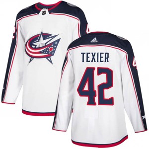 Youth Adidas Columbus Blue Jackets Alexandre Texier White Away Jersey - Authentic