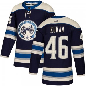 Youth Adidas Columbus Blue Jackets Dean Kukan Navy Alternate Jersey - Authentic