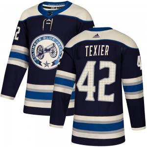 Youth Adidas Columbus Blue Jackets Alexandre Texier Navy Alternate Jersey - Authentic