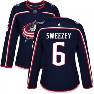 Women's Adidas Columbus Blue Jackets Billy Sweezey Navy Home Jersey - Authentic