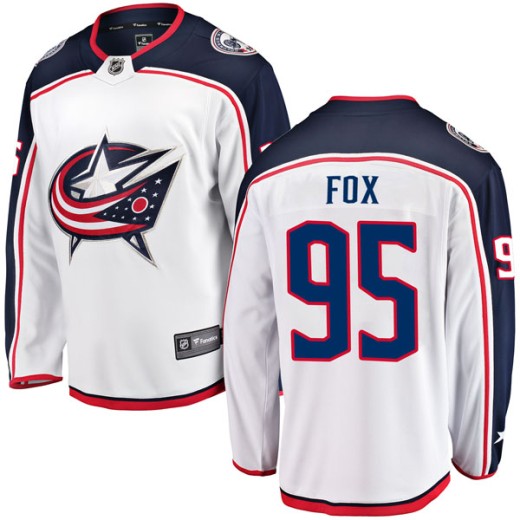 Men's Fanatics Branded Columbus Blue Jackets Trent Fox White Away