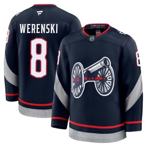 Men's Fanatics Columbus Blue Jackets Zach Werenski Navy 2025 Stadium Series Jersey - Premium