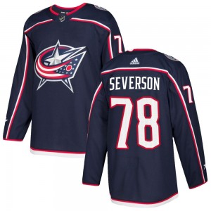 Youth Adidas Columbus Blue Jackets Damon Severson Navy Home Jersey - Authentic